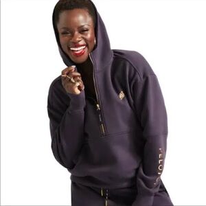 Peloton Dark Purple zip up sweatshirt